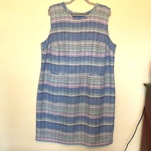 Talbots Women's  Sleeveless Dress in Shades of Blue/Purple/Pink/White Size 18W